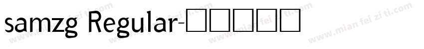 samzg Regular字体转换